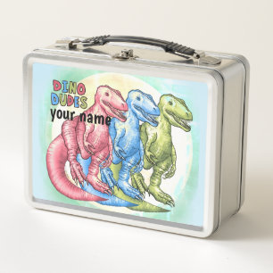Dino Dudes Dinosaurs  Metal Lunch Box