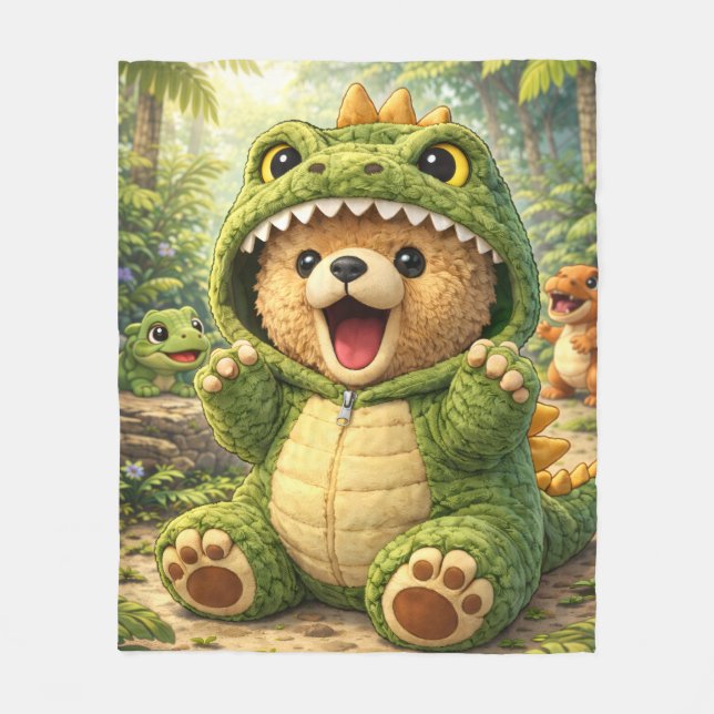 Dino Dylan Fleece Blanket (Front)