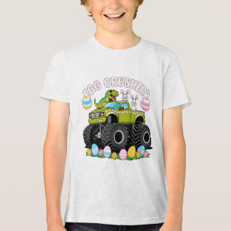 Dino Egg Crusher Monster Truck Easter Tri-Blend Shirt