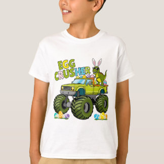 Dino Egg Crusher Monster Truck Fun T-Shirt