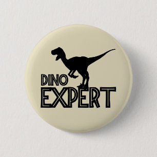 Dino Expert - Dinosaur Lovers 6 Cm Round Badge