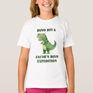 Dino Explorer Sister Dinosaur Birthday Party T-Shirt