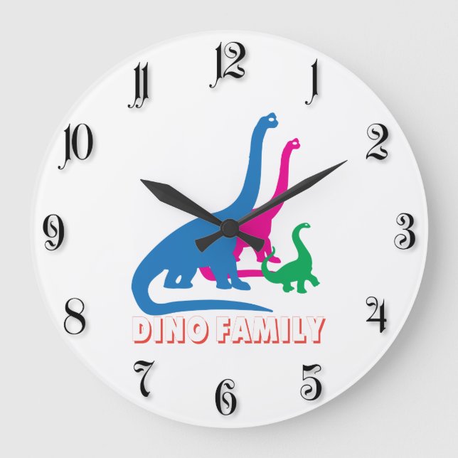 Dino family large clock (Front)