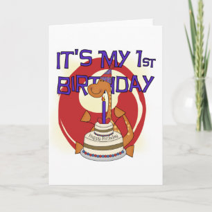 Dino First Birthday Tshirts and Gifts Card