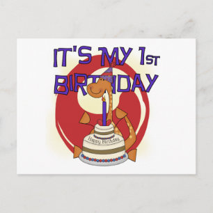 Dino First Birthday Tshirts and Gifts Postcard