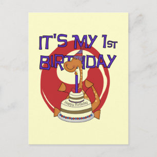Dino First Birthday Tshirts and Gifts Postcard