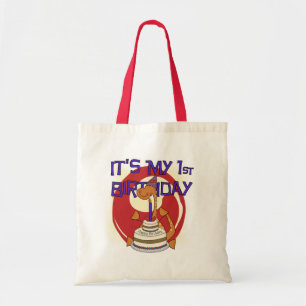 Dino First Birthday Tshirts and Gifts Tote Bag