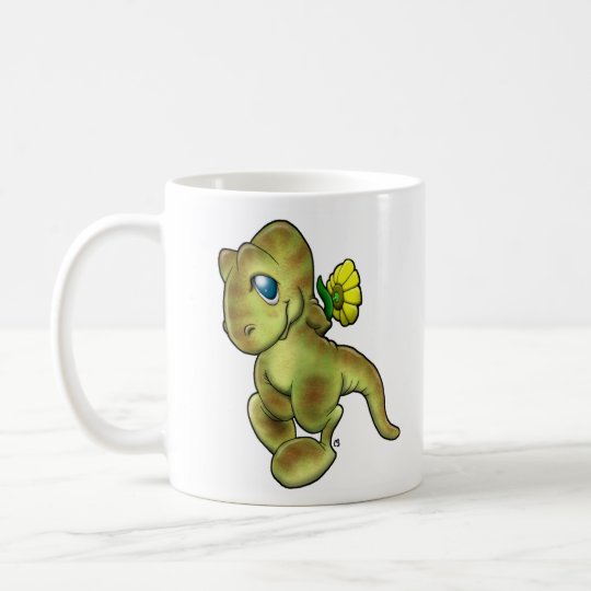 Dino & Flower Coffee Mug
