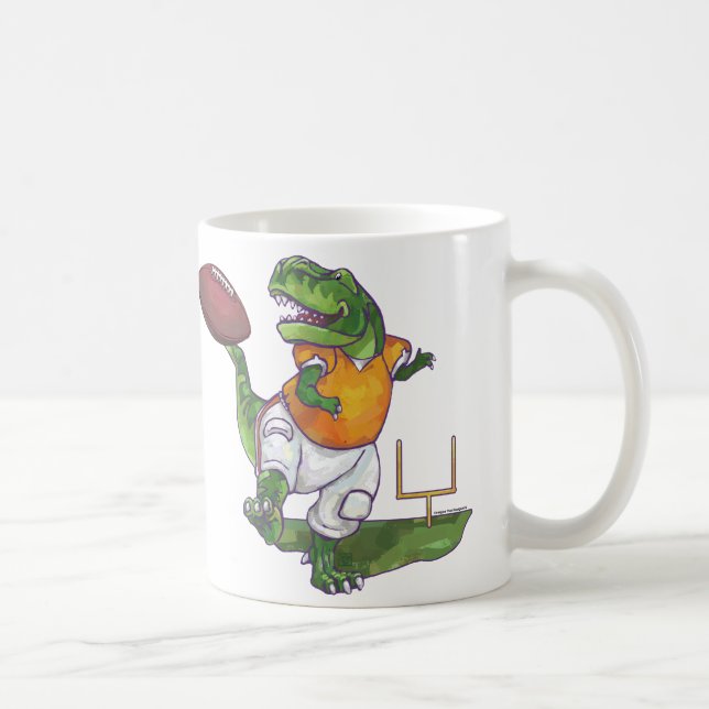 Dino Football Player Coffee Mug (Right)
