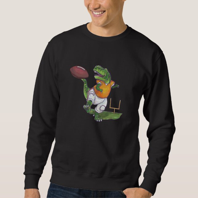 Dino Football Player Sweatshirt (Front)