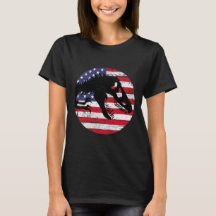 Dino Fossi Usa Flag Patriotic Dinosaur T-rex 4th O T-Shirt