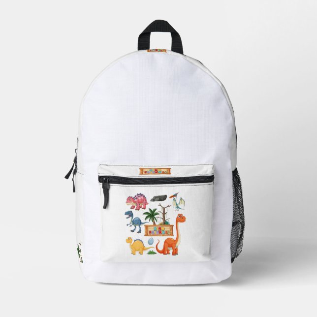 Dino Friends Backpack Print Cut Sew Bag (Front)
