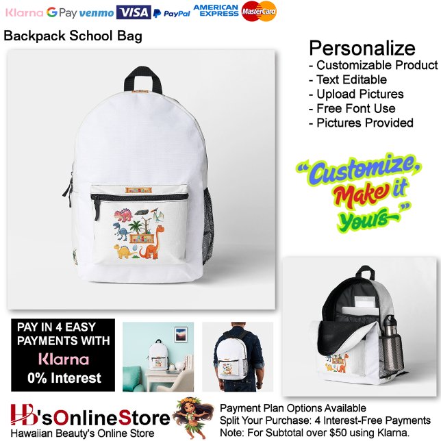 Dino Friends Backpack Print Cut Sew School Bag 1 (Dino Friends Backpack Print Cut Sew School Bag 1.)