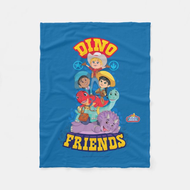 Dino Friends | Dino Ranch Fleece Blanket (Front)
