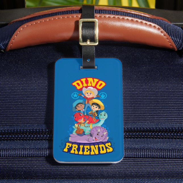 Dino Friends | Dino Ranch Luggage Tag (Front Insitu 2)
