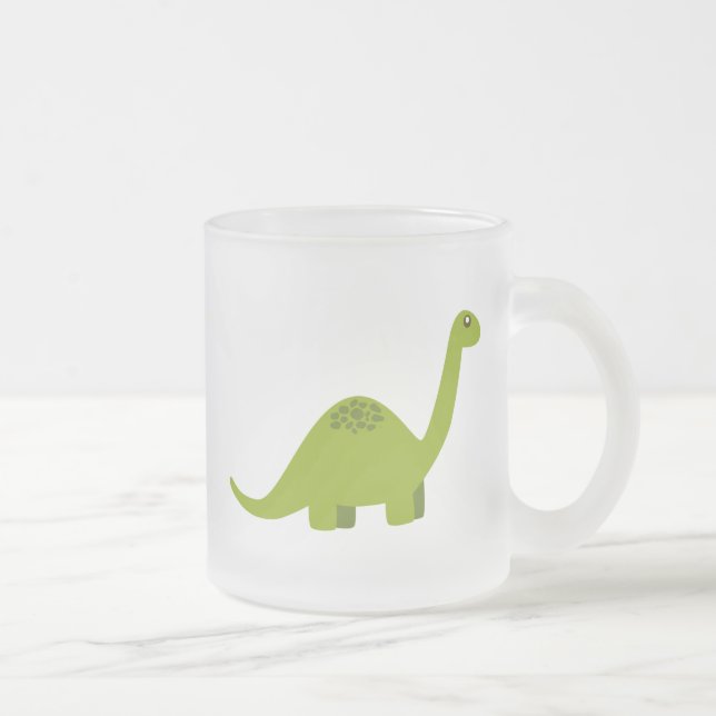 Dino Frosted Glass Coffee Mug (Right)
