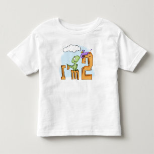 Dino Fun 2nd Birthday Toddler T-Shirt