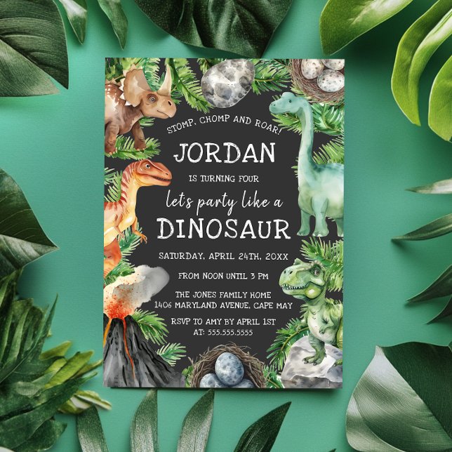 Dino Fun Birthday Party    Invitation (Creator Uploaded)