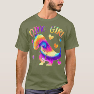 Dino Girl - Dinosaur Lover - Tie Dye Cute Teen T-Shirt