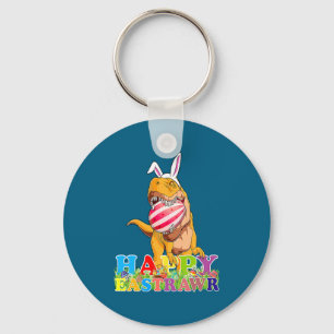 Dino Happy Eastrawr Rex Easter Key Ring