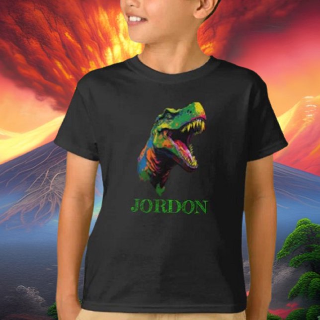 Dino Happy  T-Shirt (Bring your dream party to life with our selection of quality Dinosaur themed party supplies )