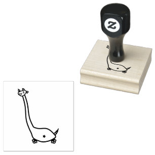 Dino Joe - horned dinosaurs like creature 4 Rubber Stamp