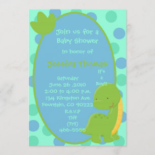 dino, Join us for aBaby Shower, In honour of, Je.. Invitation