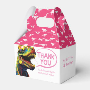 Dino Jurassic Jungle kids  Pink Favour Box