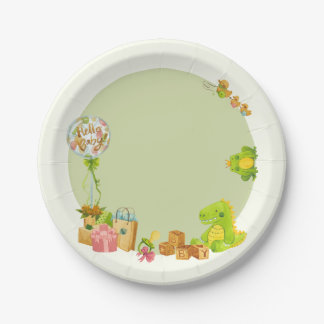 Dino kids toys birthday party paper plate