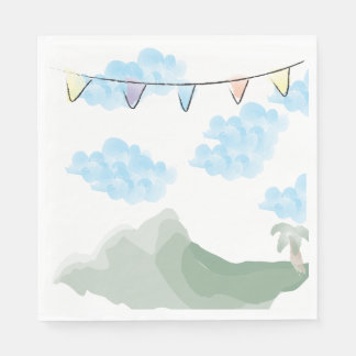 Dino Landscape Birthday Party Napkin
