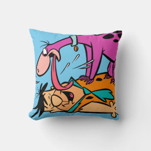 Dino Licking Fred Flintstone Cushion