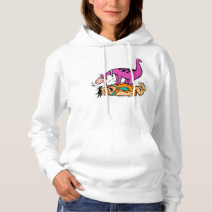 Dino Licking Fred Flintstone Hoodie