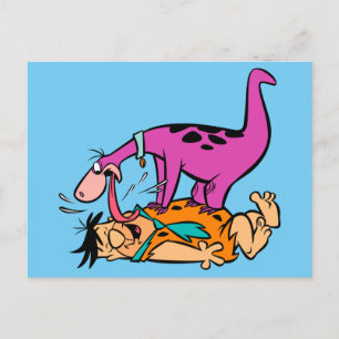 Dino Licking Fred Flintstone Postcard