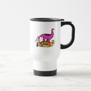 Dino Licking Fred Flintstone Travel Mug