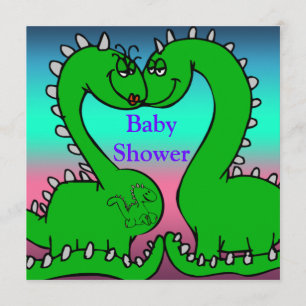 Dino Love Baby Shower Invitation
