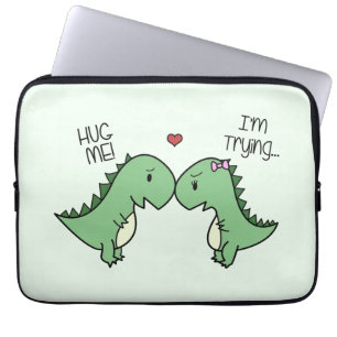 Dino Love Laptop Sleeve! Laptop Sleeve