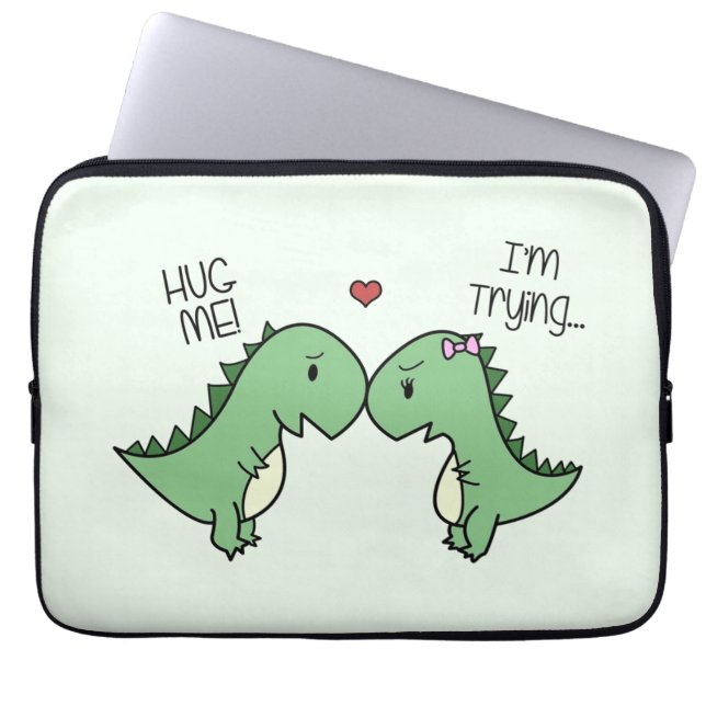 Dino Love Laptop Sleeve! Laptop Sleeve (Front)