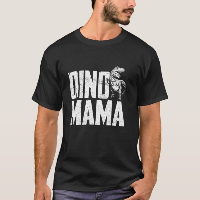 Dino Mama Dinosaur Matching Family T Rex T-Shirt (Front)