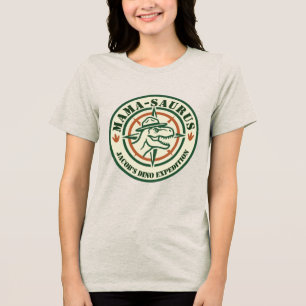 Dino Mamasarus Shirt, Dinosaur Birthday Party  Tri-Blend Shirt