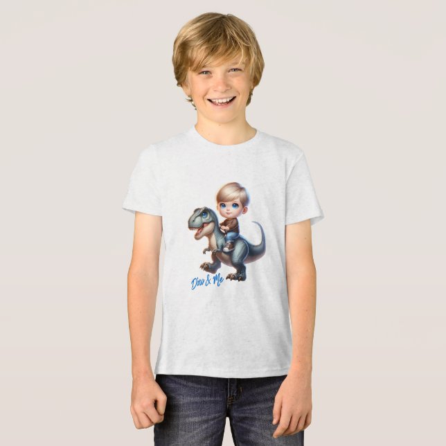 Dino & Me- Dino Squad Tri-Blend Shirt (Front Full)