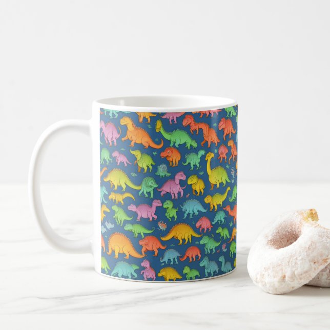 Dino mis-shapes coffee mug (With Donut)