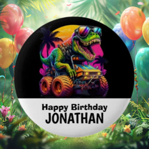 Dino-Mite Birthday Party 6 Cm Round Badge