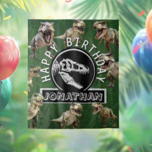  Dino-Mite Birthday Party backdrop Tapestry