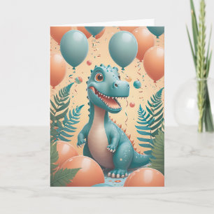 Dino-Mite Birthday Roar in Cool Mint Card