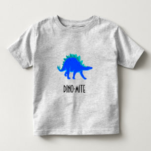 DINO-MITE!  Blue Dinosaur (Stegosaurus), customise Toddler T-Shirt