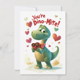 Dino-mite Child's Valentine's Day Card