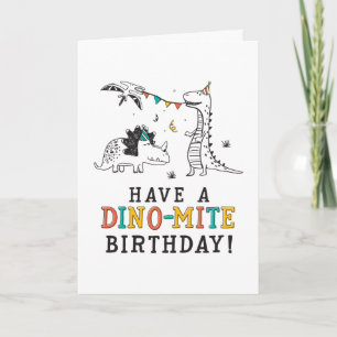 Dino-mite Dinosaur Birthday Card