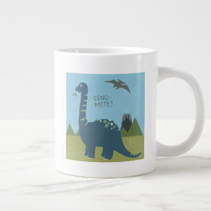Dino-mite Dinosaur Large Coffee Mug
