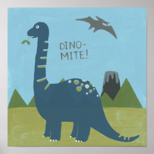 Dino-mite Dinosaur Poster