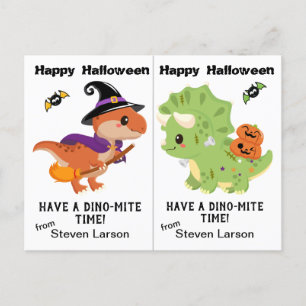 Dino-Mite Dinosaurs School Party Halloween Card